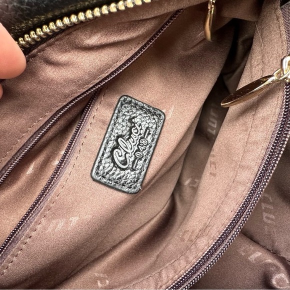 Cluci Leather Purse Womens Shoulder Bag Pebbled Leather White Smooth - Picture 13 of 15